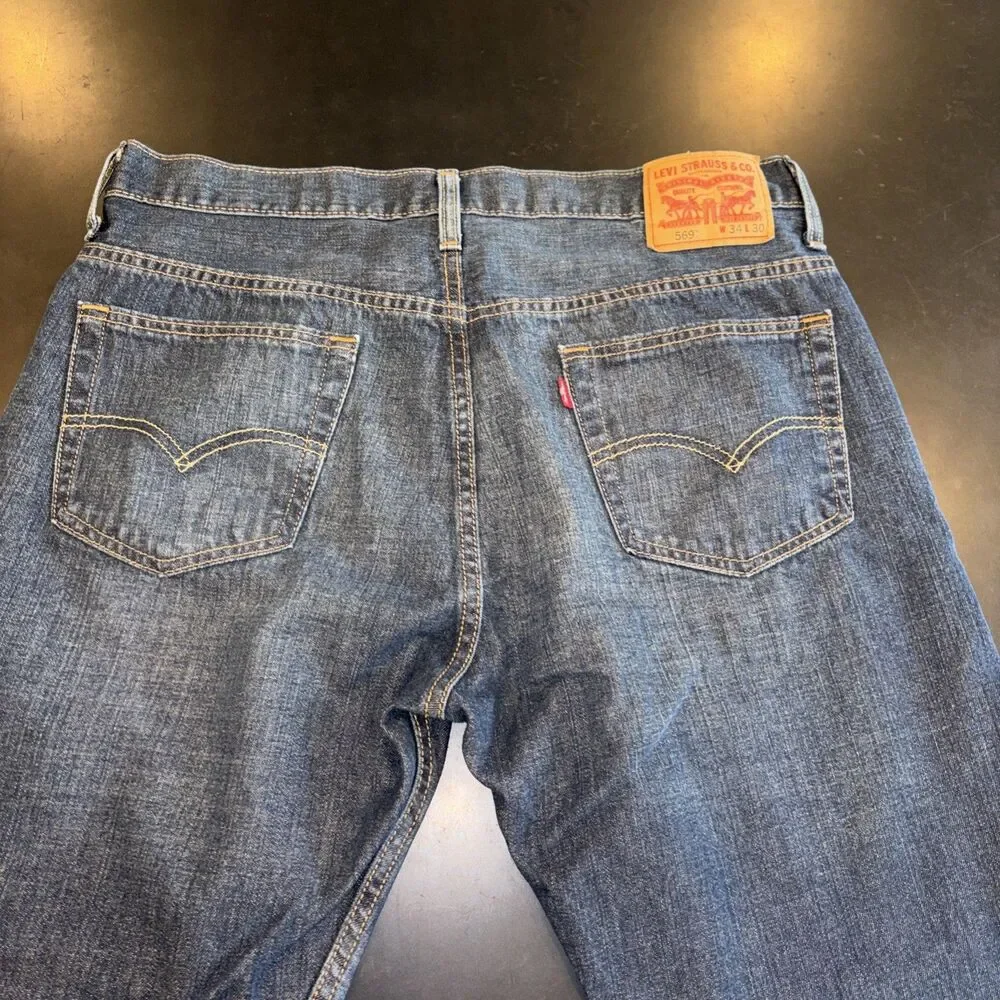 LEVI'S 569 JEANS Loose Straight Blue Y2K Skater VintageStyle Streetwear Relaxed